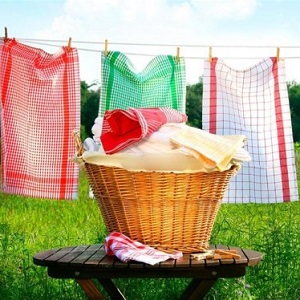  отстирать цветные кухонные полотенца